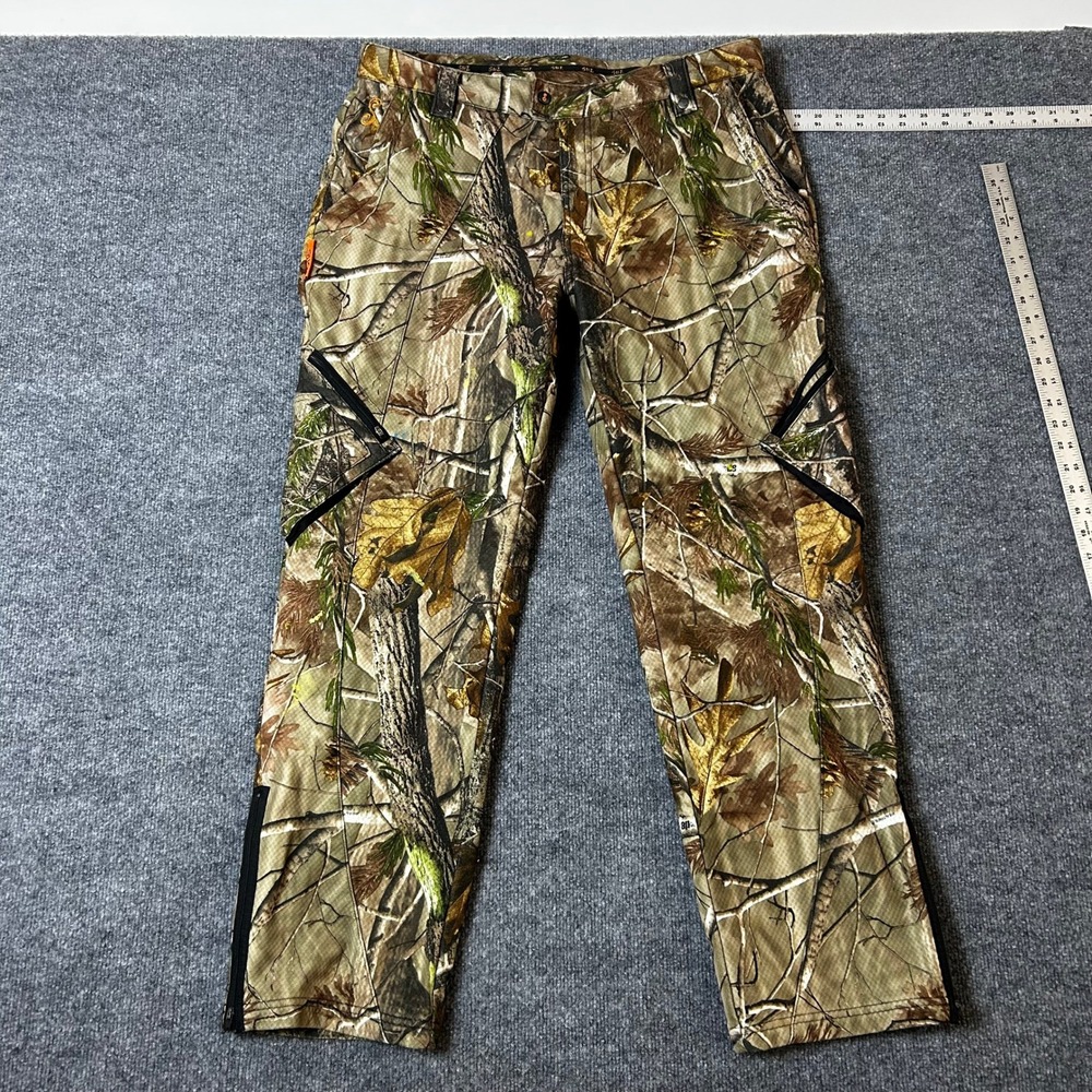 SHE Outdoor Hunting Pants Womens Size XL Camo Realtree Forest Mid Rise Utility